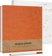 Album fotografico premium autofixante - 40 pagine adesive - grande formato - penna metallica - colore arancione