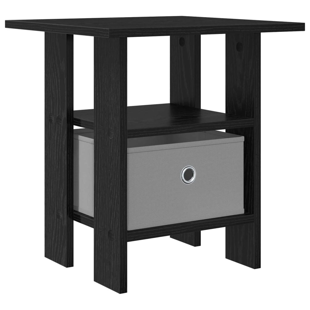 Comodino Rovere Nero 41 x 40 x 45 cm Legno multistrato