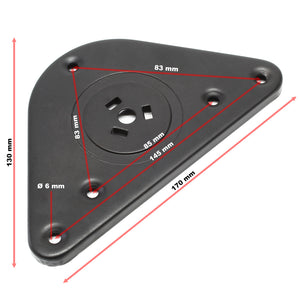 Set 4 gambe tavolo regolabili in acciaio inox nero Ø 60mm 820mm