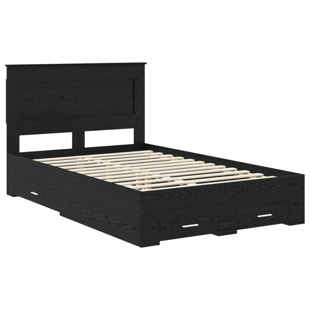 Struttura del letto con cassetto con testiera Legno multistrato 3410343