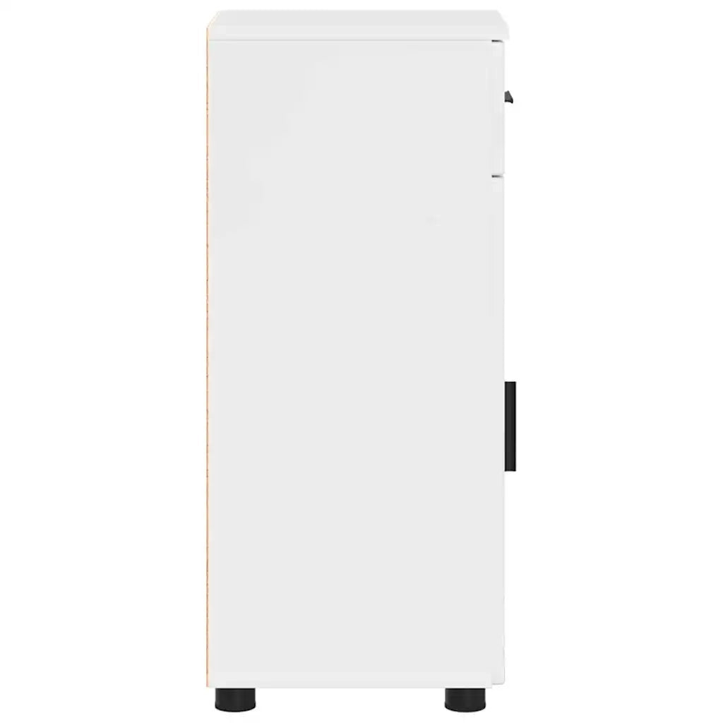 Mobile da Bagno con cassetto Bianco Lucido 30 x 35 x 80 cm 883328