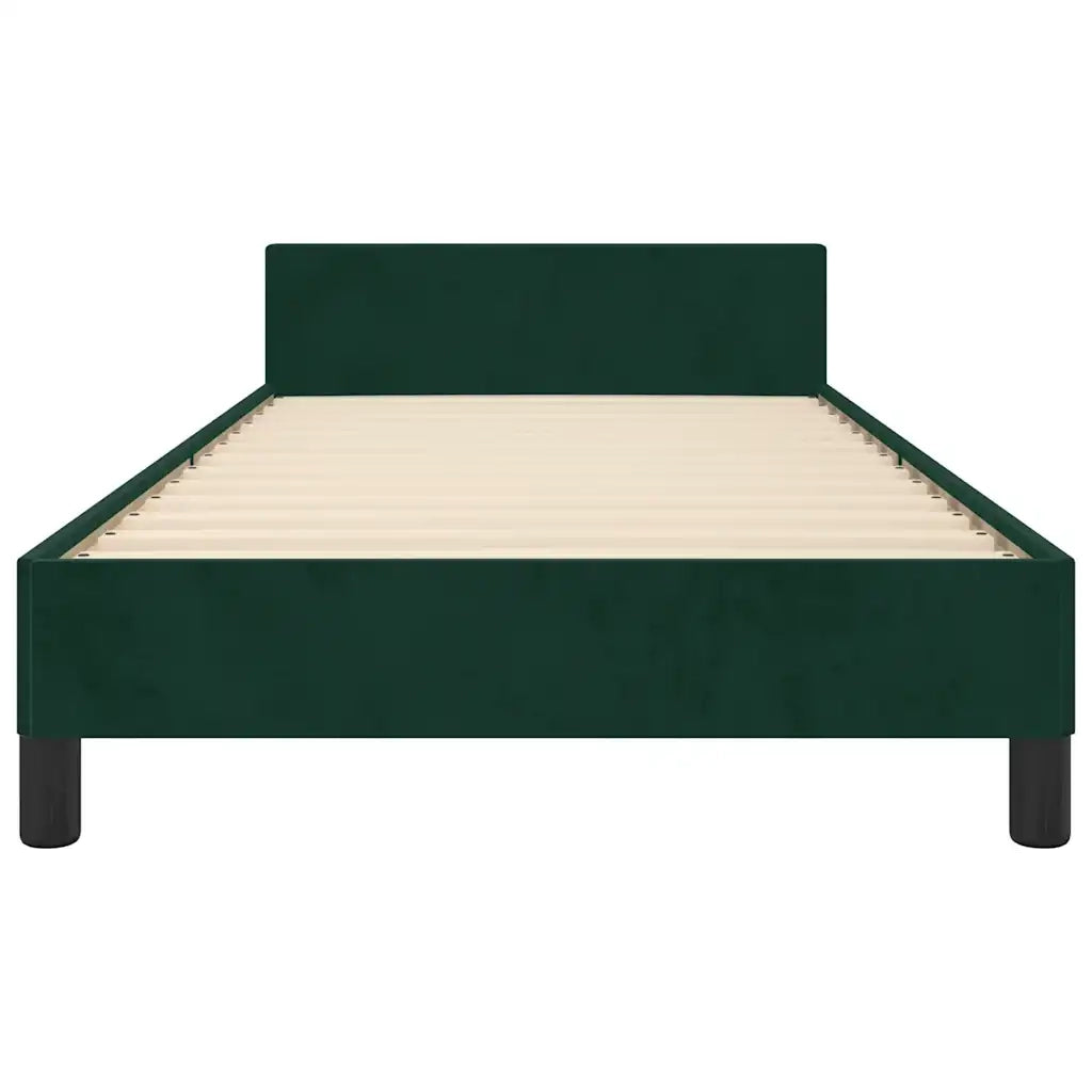 Giroletto senza Materasso Verde Scuro 90x200 cm in Velluto 3125797