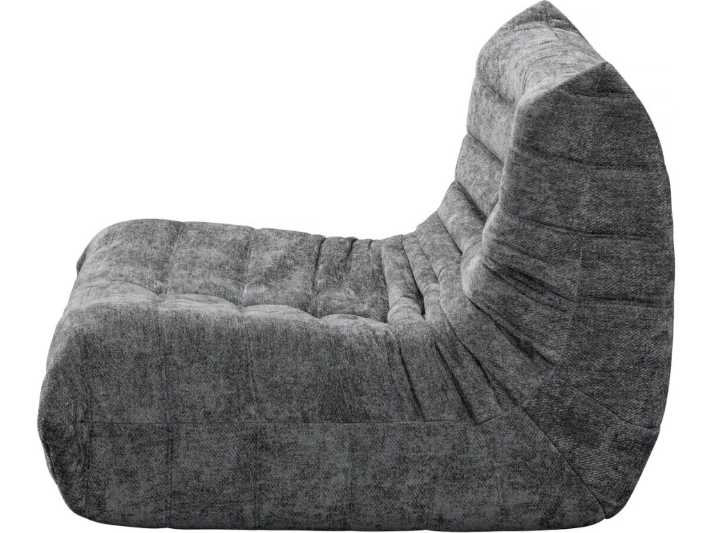 Set di 2 poltrone componibili in tessuto testurizzato "Velasca" - Grigio