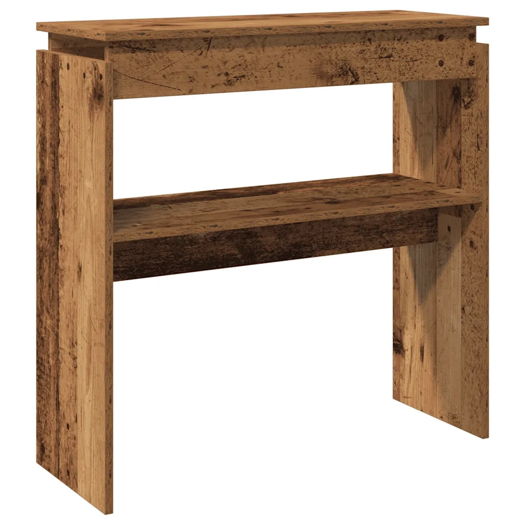 Tavolino Consolle Legno Antico 80x30x80 cm in Truciolato 856624