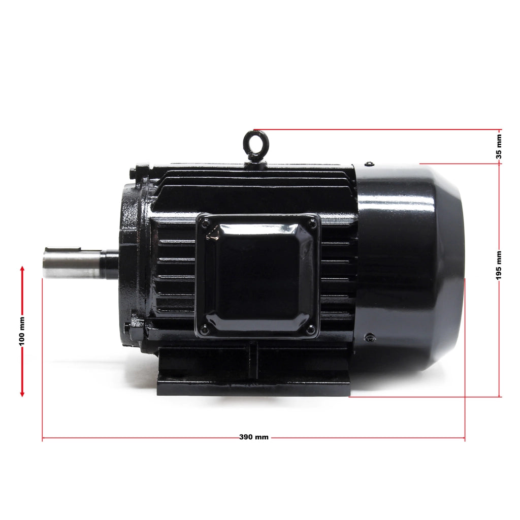 Motore elettrico trifase asincrono, 400V, 2 poli 3kW (4CV), avvolgimento in rame, montaggio B3