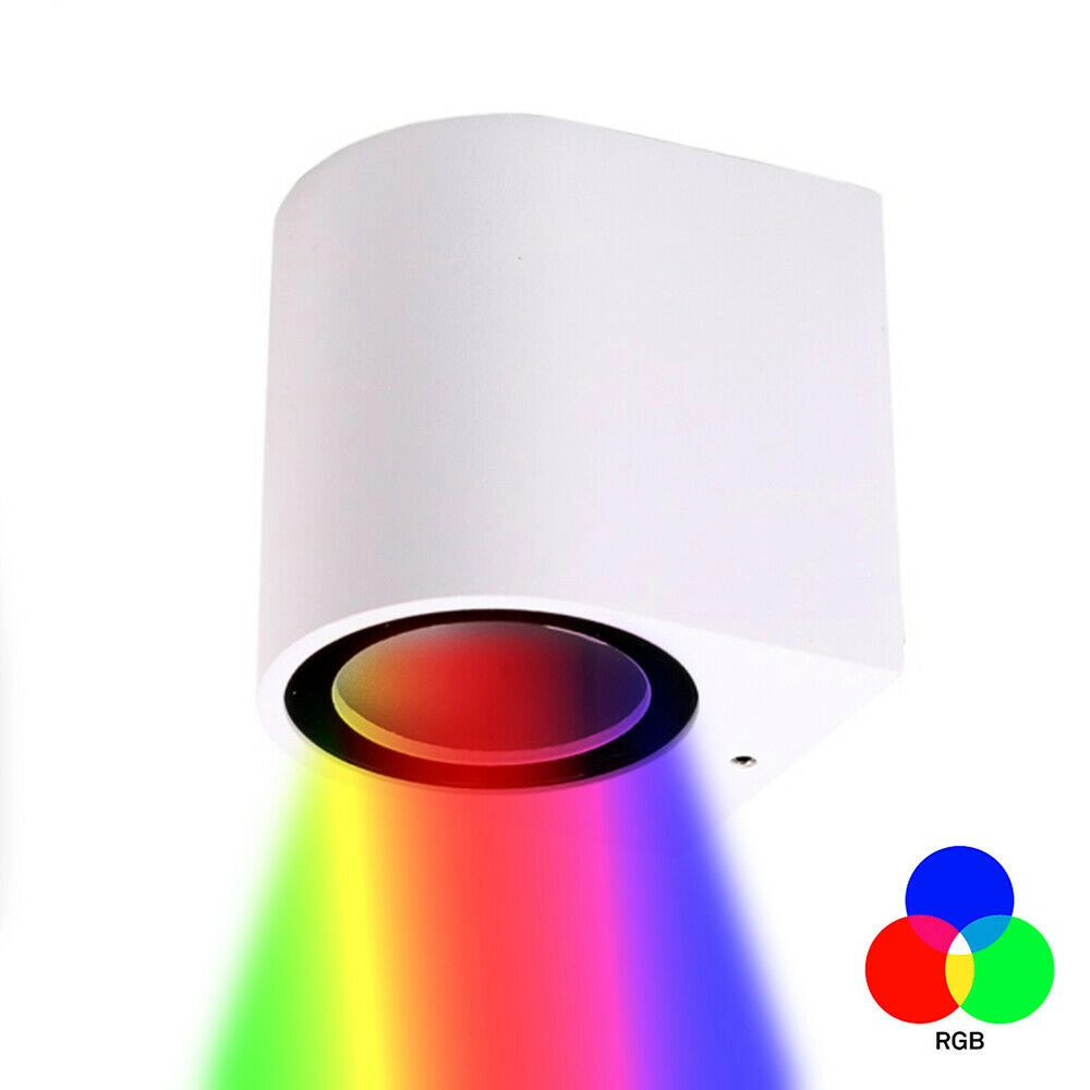 APPLIQUE LAMPADA DA PARETE A MURO LED PER INTERNO ESTERNO MODERNO FARETTO RGB