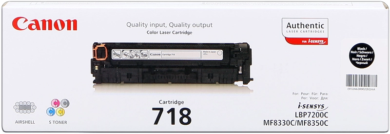 Canon CRG-718 Bk cartuccia toner 1 pz Originale Nero