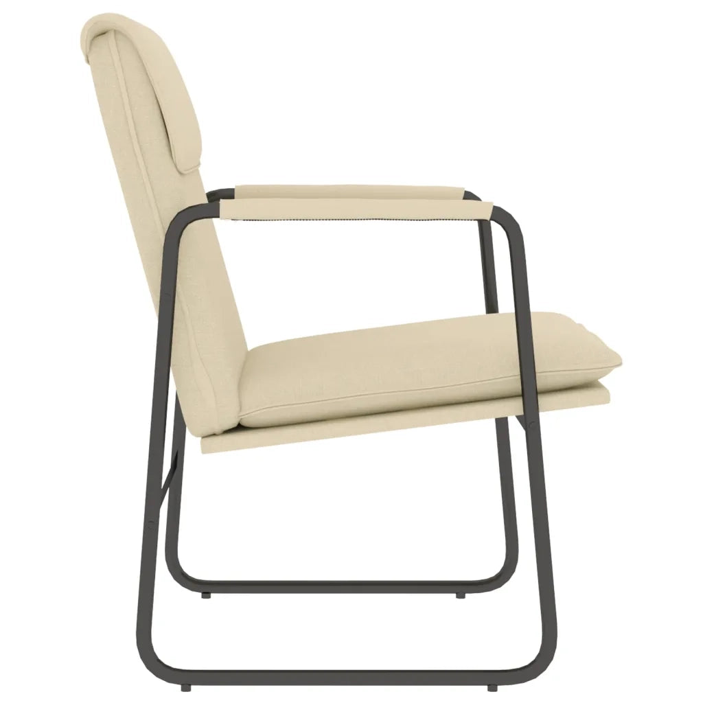 Sedia Lounge Crema 55x64x80 cm in Tessuto cod mxl 14143