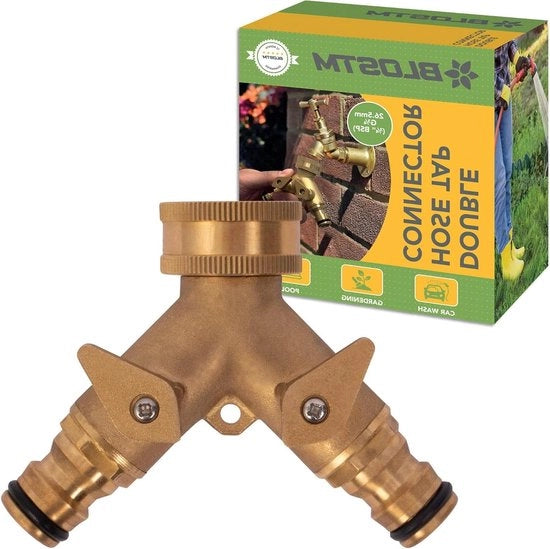 Splitter per estensore per giunzioni esterne per doppie connettori per tubi - sistema di irrigazione antisfondamento - tubo da giardino e accessori 95 x 75 cm