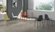 E-STYLO Sedia moderna in polipropilene, perfetta per arredare con stile cucine, sale da pranzo, soggiorni e ambienti contract come bar e ristoranti, 49cm X 48.5cm H. 88cm