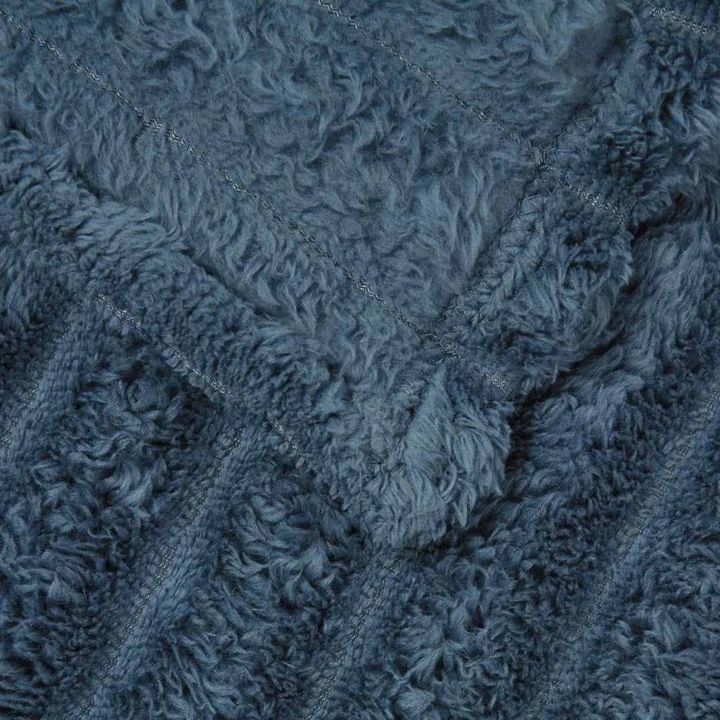 Coperte da Pile 6 pz Blu navy 200 x 150 cm Panno
