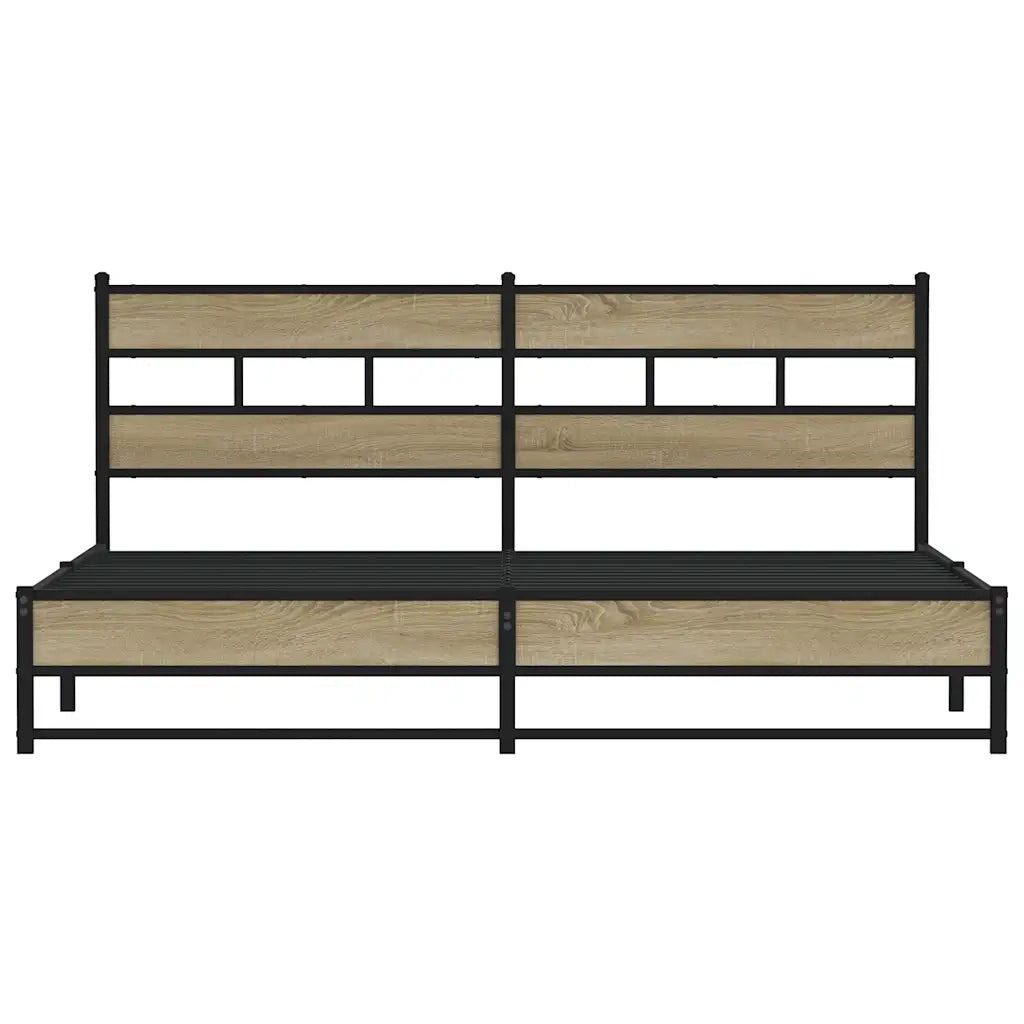 Giroletto senza Materaso in Metallo Rovere Sonoma 183x213 cm 3308500