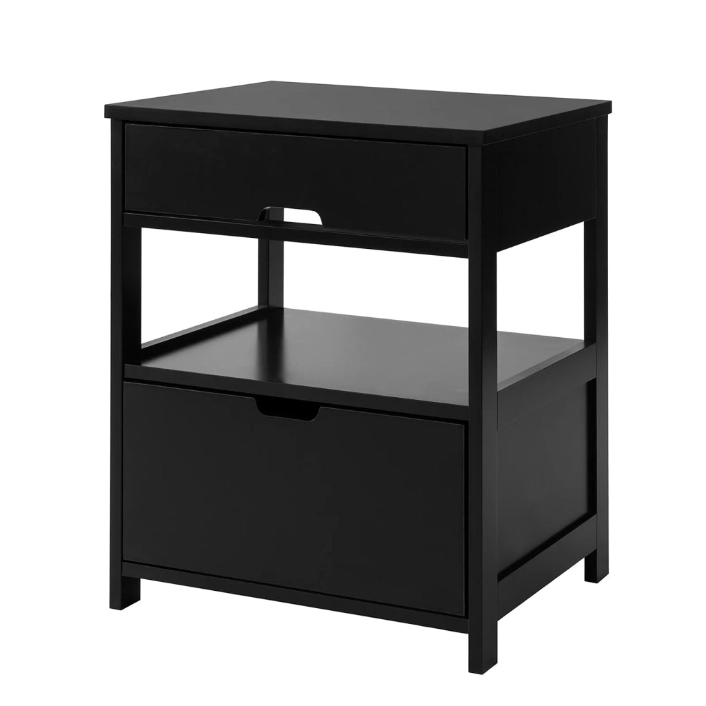 Comodino Camera da Letto con 2 cassetti L45*P38*A50 cm, FRG258-SCH