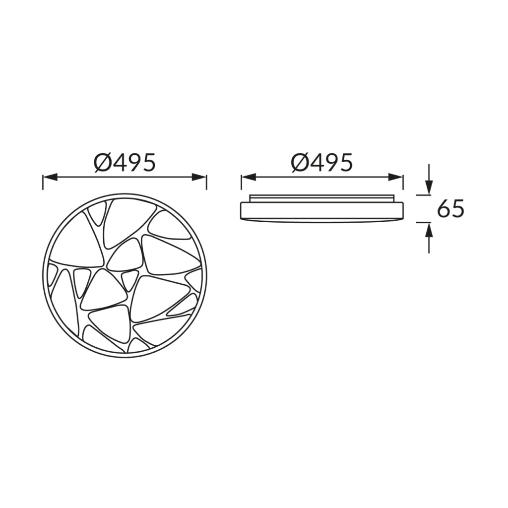 Plafoniera LED Struhm Mineral nera Ø49,5 48W dimmer