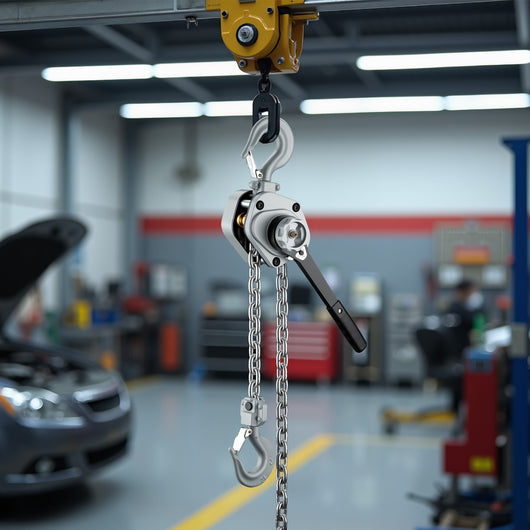 Mini paranco a catena manuale VM3 fino a 3 t, altezza di sollevamento di 1,5 m, in alluminio, per il sollevamento di carichi pesanti