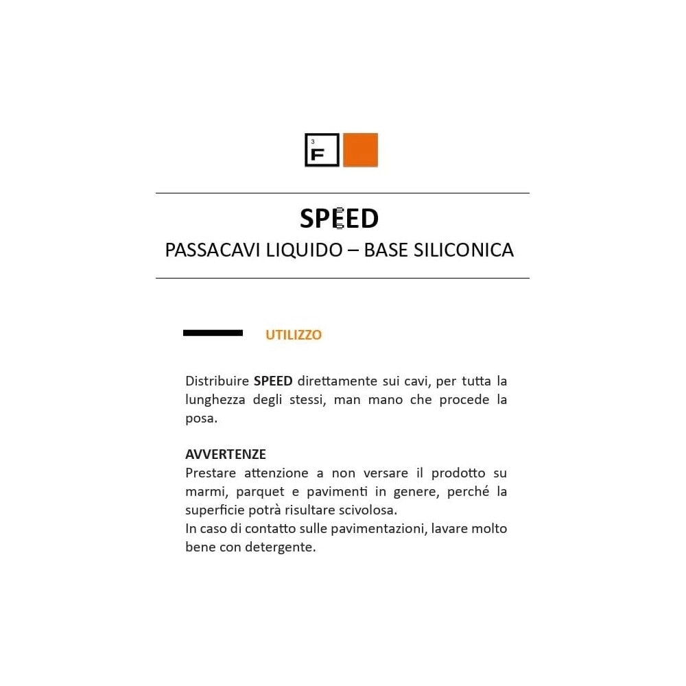 Faren speed 1lt scorricavo lubrificante liquido per l'installazione dei cavi