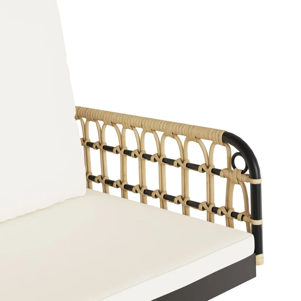 vidaXL Panchina a Dondolo con Cuscini 105x58x38cm Polyrattan e Acciaio