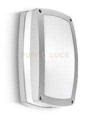GES301- PLAFONIERA 29CM PER ESTERNO IP54 2 LUCI ATTACCO E27 COLORE GRIGIO ALLUMINIO