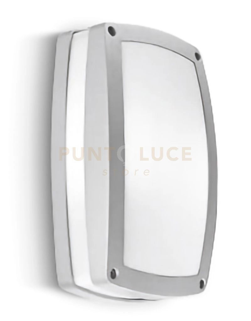 GES301- PLAFONIERA 29CM PER ESTERNO IP54 2 LUCI ATTACCO E27 COLORE GRIGIO ALLUMINIO