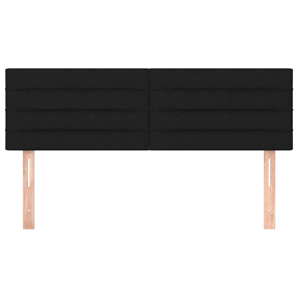 Testiera | Testata Nera 144x5x78/88 cm in Tessuto