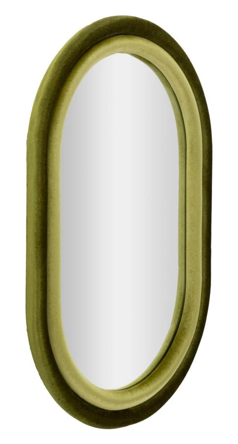Specchio da Muto Antony in Velluto Verde Elegante 60x4x90 cm