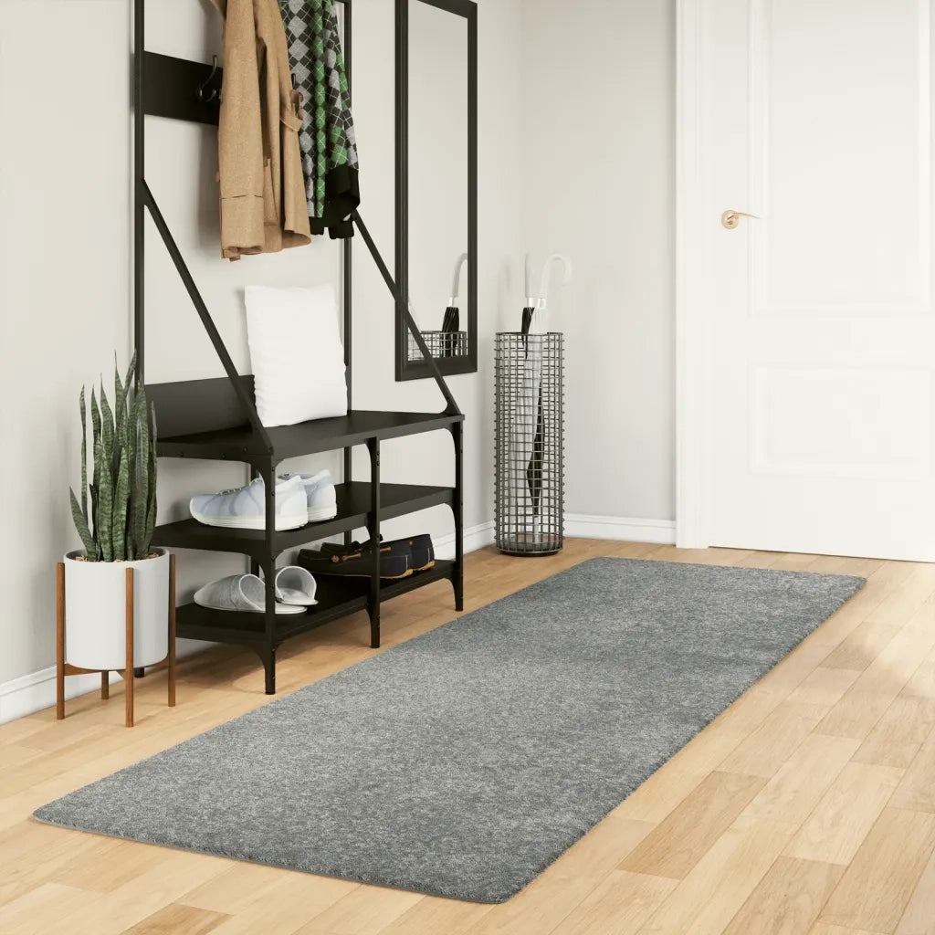Tappeto del soggiorno | Tappeto Shaggy PAMPLONA a Pelo Lungo Moderno Verde 80x250 cm