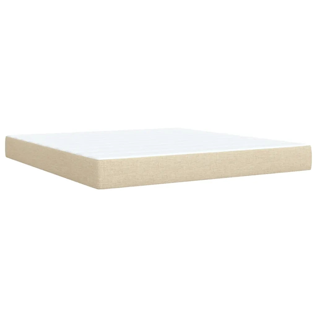 Giroletto a Molle con Materasso Crema 180x200 cm in Tessuto 3289854