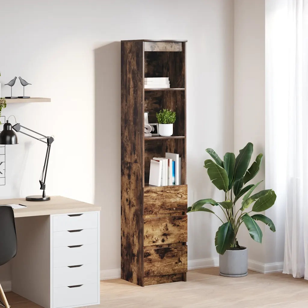 Credenza Rovere Fumo 37,5x35x180 cm in Legno Multistrato 861665