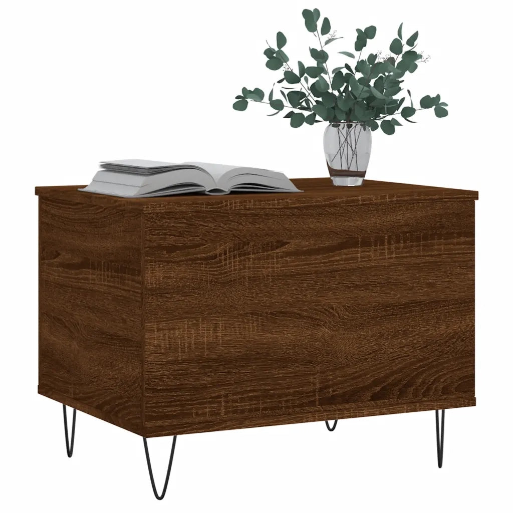 Tavolino Salotto Rovere Marrone 60x44,5x45 cm Legno Multistrato 830955