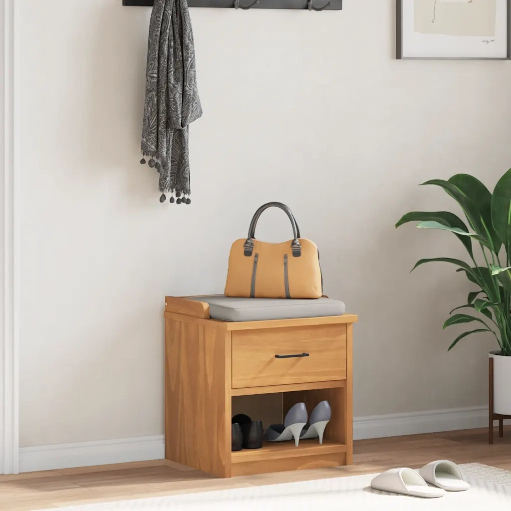 Panca da Corridoio SANDNES 45x40x50 cm Legno Massello di Pino 4010445
