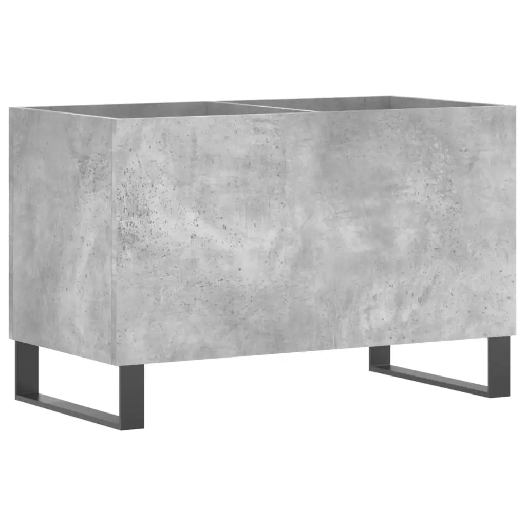 Mobile Porta Dischi Grigio Cemento 74,5x38x48 Legno Multistrato 831736