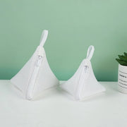 Due mini asciugamani a forma di triangolo – Asciugamani per seno – Con attacco a muro – 2 misure: 12×12 cm & 14×15 cm
