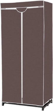 Armadio in Tessuto Armadio Cabina Pieghevole con Asta Appendiabiti, Vari Colori Disponibili, 75 x 50 x 170cm (caffè)