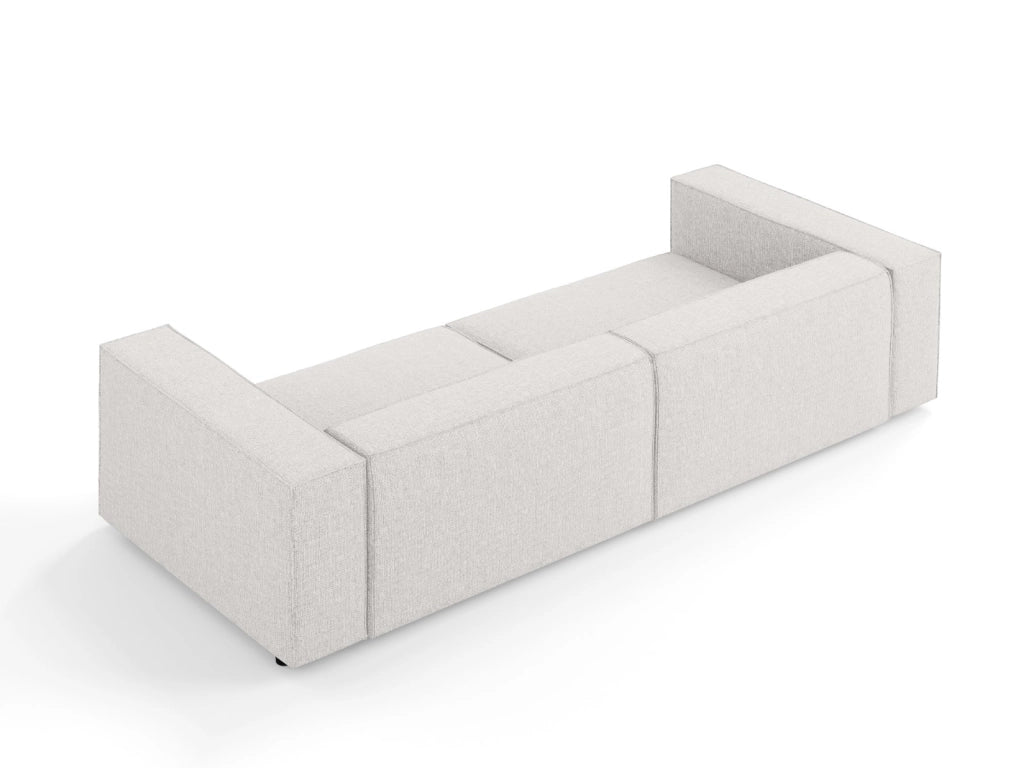 Cosmopolitan Design - Divano "Arendal" 4 posti in ciniglia grigio chiaro 