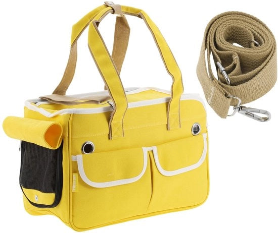 Borsa di trasporto per animali domestici fino a 7,5 kg - due tasche - tessuto Oxford respirante - mesh sul coperchio e sulle fiancate