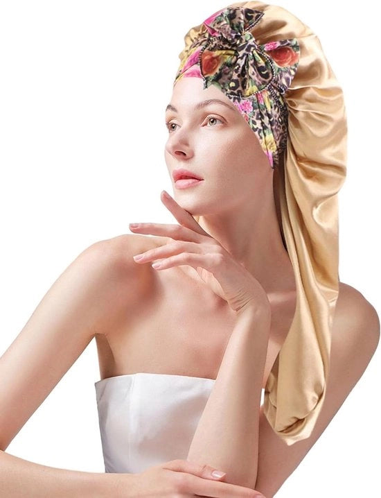 Cappello in seta per dormire adattabile per donne con respirazione notturna