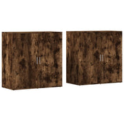 Buffet credenza cassettiera armadio mobile contenitore organizer per cucina soggiorno salotti set da 2 79 x 38 x 80 cm legno ingegnerizzato marrone 02_0036750