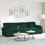 Divano Modulare con Cuscini Verde Scuro