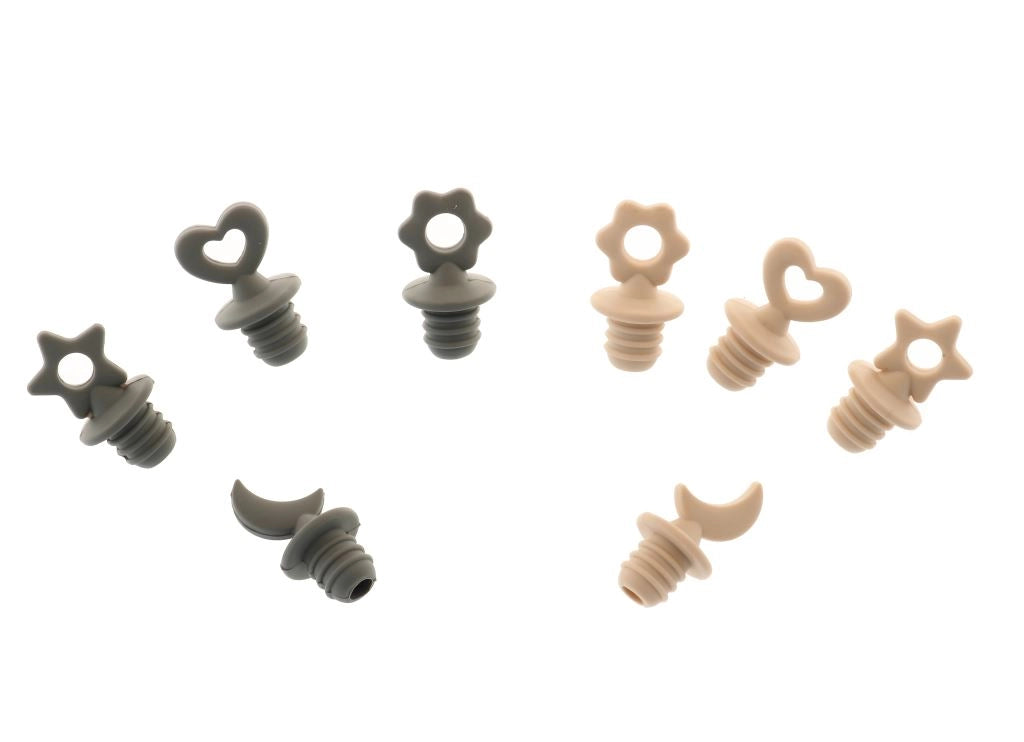 Set 4 Pezzi Tappi Bottiglia in Silicone  Varie Forme