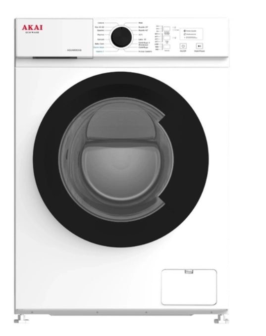 Akai aqua8052as lavatrice 8kg , 1200 giri,  motore inverter,  classe a -20%