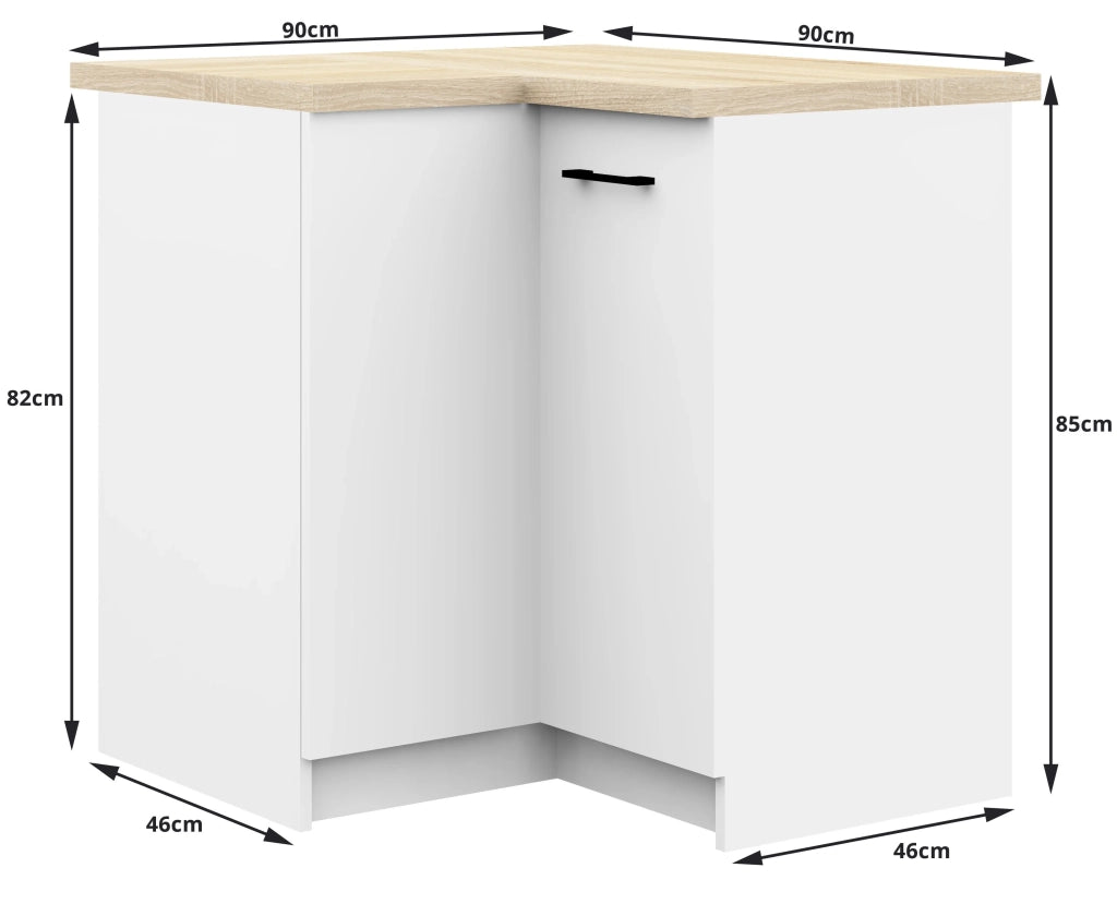AKORD Set di Mobili da Cucina OLIWIA 300 cm Bianco 300 cm 11 ante 1 cassetto 300x46x203 cm