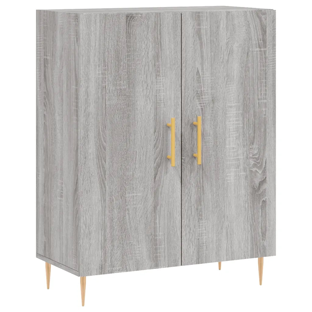 Credenza-Buffet-Armadio da cucina Grigio Sonoma 69,5x34x180 cm in Legno Multistrato 393604