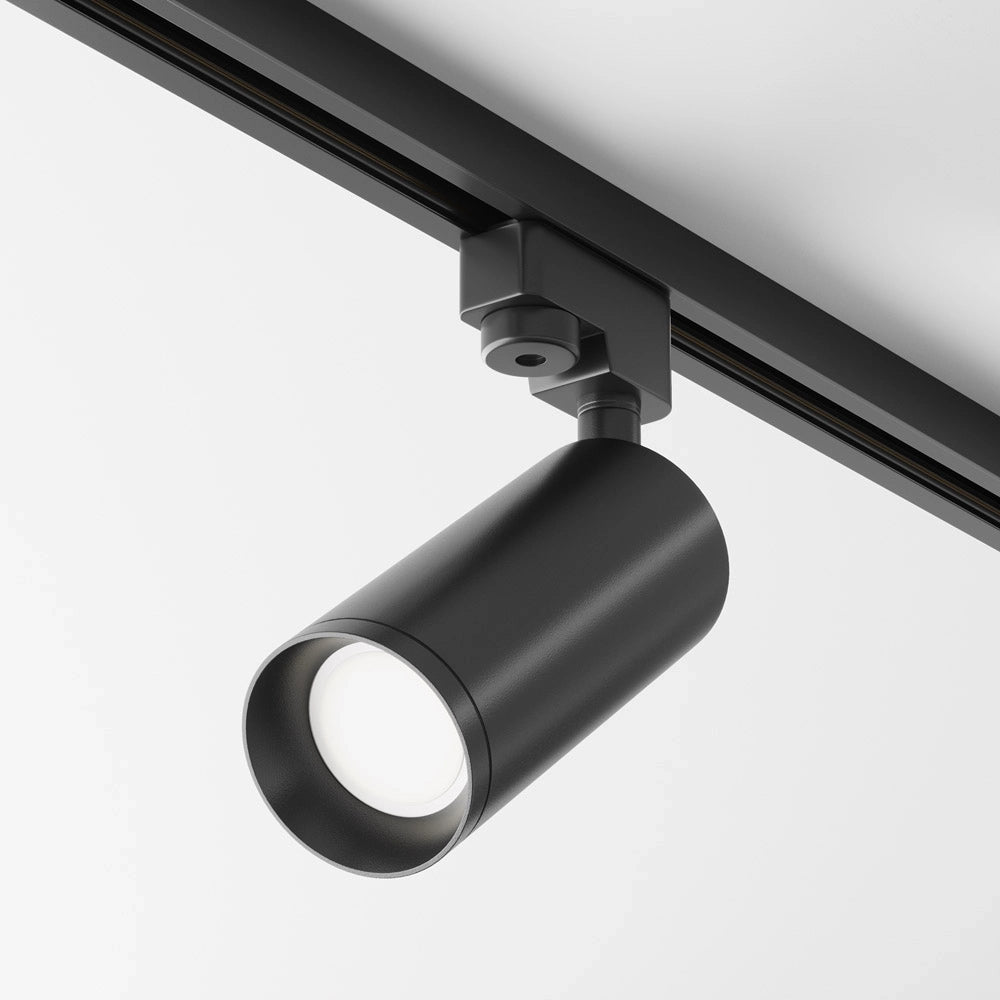 Faretto Per Binario Moderno Focus Alluminio Nero 1 Luce
