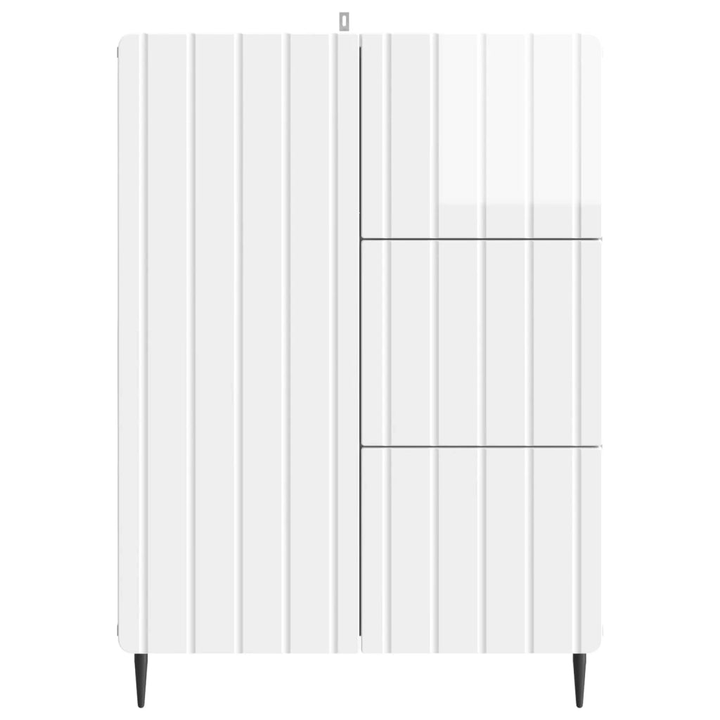 Credenza Bianco Lucido 66 x 34,5 x 91,5 cm Legno ingegnerizzato 894399