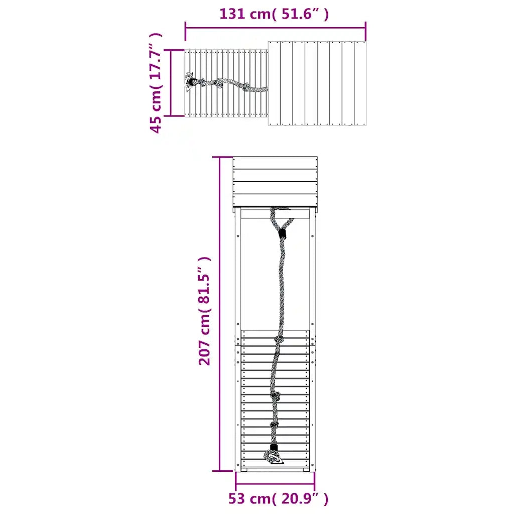 Casetta con Arrampicata in Legno di Pino Impregnato CFW3221278