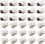 Set di figure di pecore miniature da 30 pezzi per decorare giardini miniaturi - DIY e decorazione paesaggistica con pecore bianche e rosse - ideale per terrarium con muschio e serre.