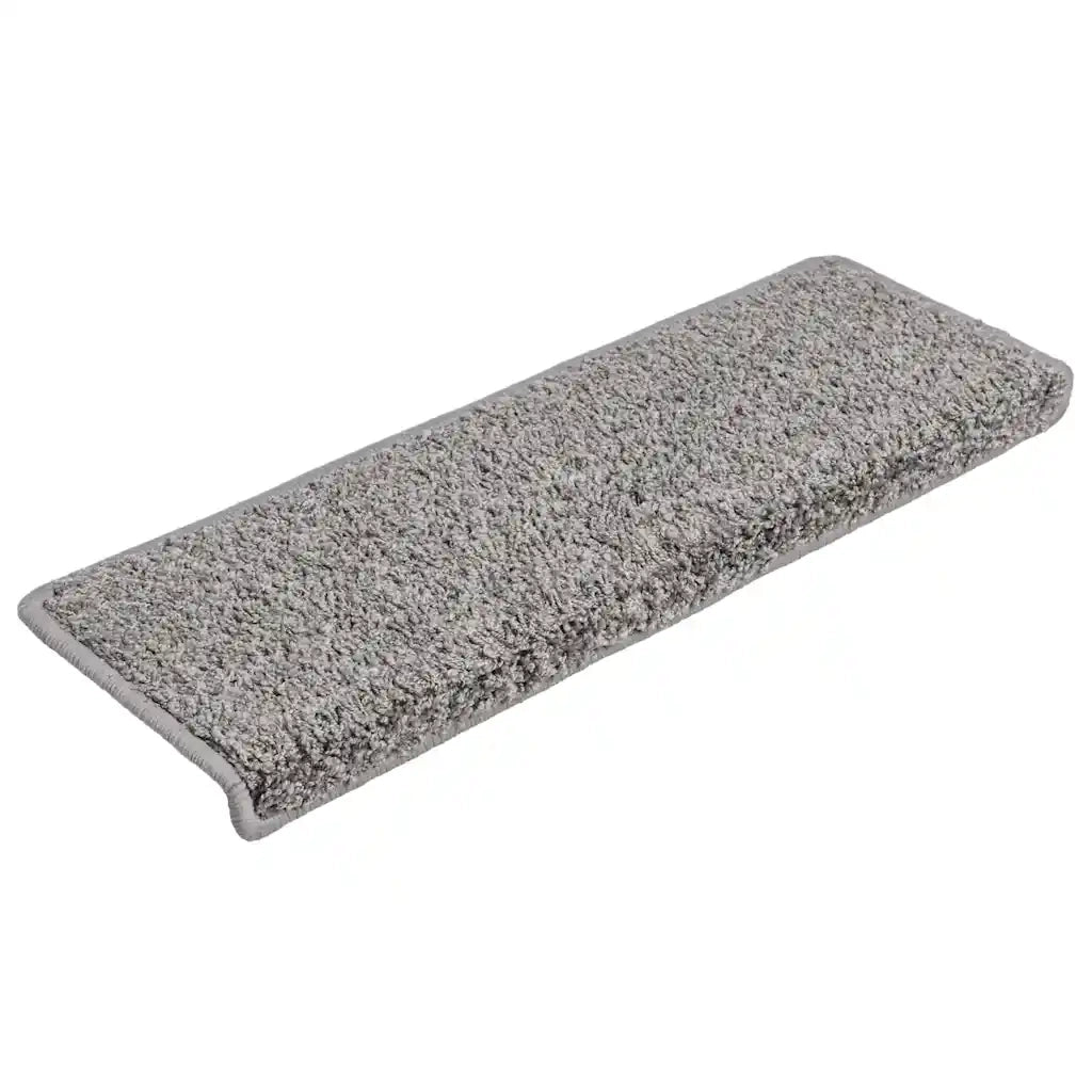 Tappetini per scale 30 pz 65x21x4 cm Grigio Bordo rettangolare 3365825