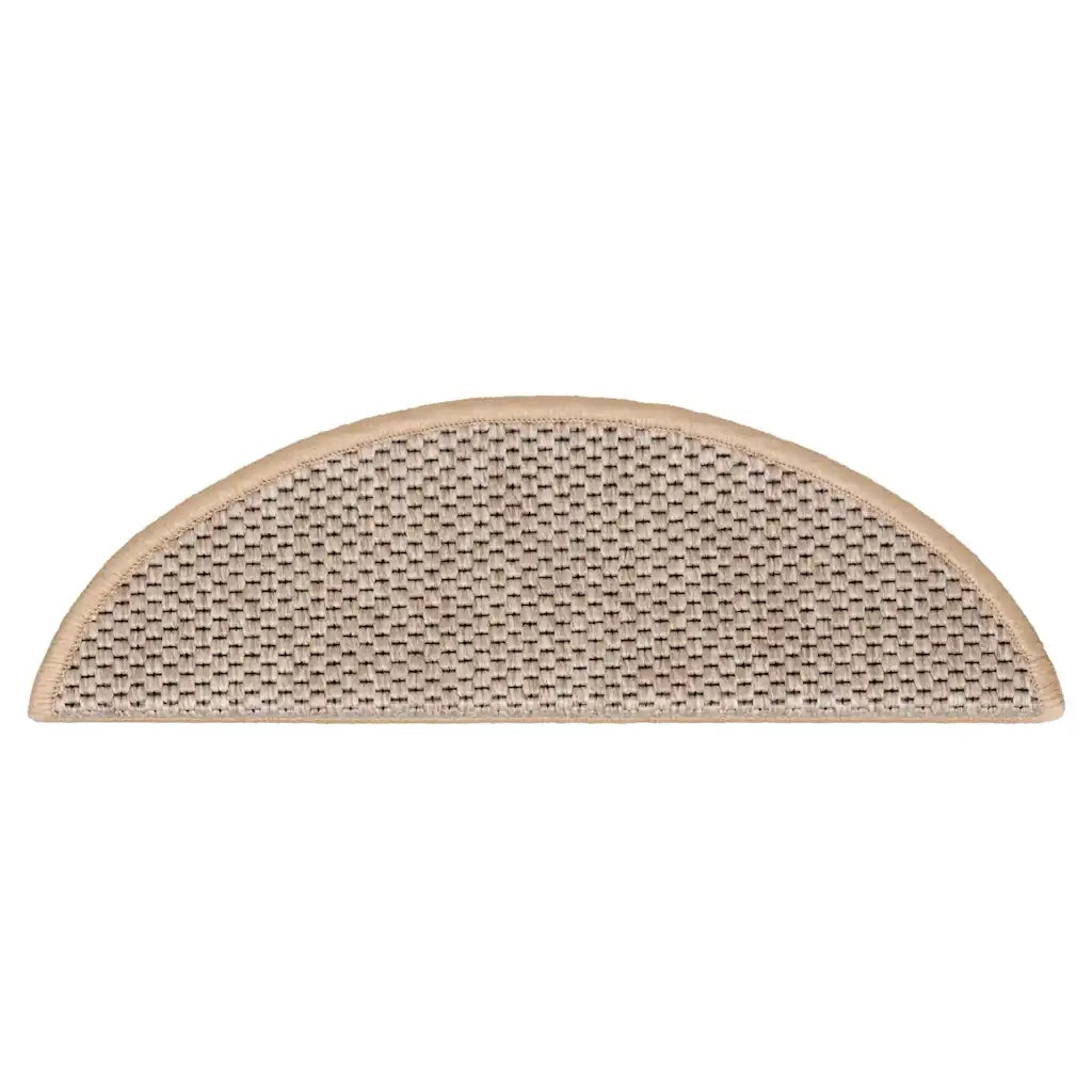 Tappeti Adesivi Scale Aspetto Sisal 15pz 56x17x3cm Beige Chiaro 326868