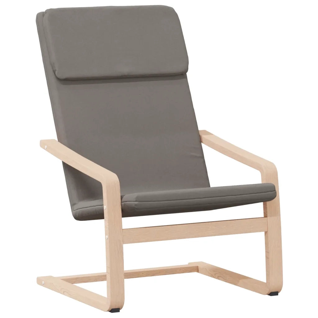 Divano Sedia-Poltrona Relax con Poggiapiedi Tortora in Tessuto 447602