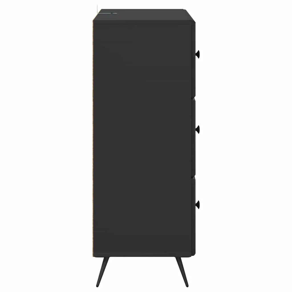 Mobile con Cassetti Nero 66 x 34,5 x 90 cm Legno ingegnerizzato 895526
